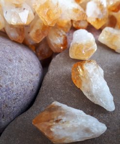 Tumbled Citrine Pebble – Pocket Stone – Natural Crystal Gemstone -Yellow Crystal Stone – Citrine palm stone – Raw Citrine November Birthstone
