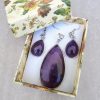 Amethyst Jewelry Set for women – Amethyst Pendant And Dangle Earrings