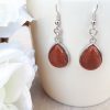 Sand stone earrings set – Sand stone jewelry set. calming stone to buy, calming stones, calming stones and crystals