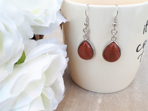 Sand stone earrings set – Sand stone jewelry set. calming stone to buy, calming stones, calming stones and crystals