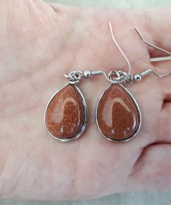 Sand stone earrings set – Sand stone jewelry set. calming stone to buy, calming stones, calming stones and crystals