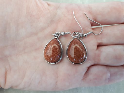 Sand stone earrings set – Sand stone jewelry set. calming stone to buy, calming stones, calming stones and crystals