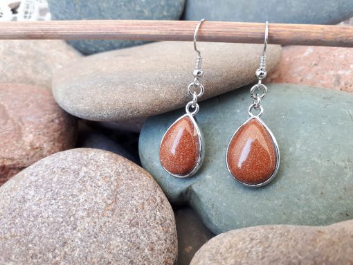 Sand stone earrings set – Sand stone jewelry set. calming stone to buy, calming stones, calming stones and crystals