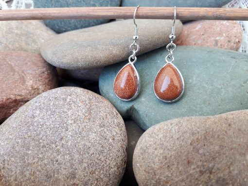 Sand stone earrings set – Sand stone jewelry set. calming stone to buy, calming stones, calming stones and crystals