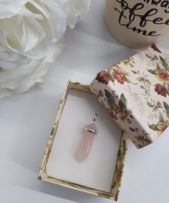 gifts for healing crystal lovers - gifts for crystal lovers. Rose Quartz Necklace -Rose quartz necklace point pendant