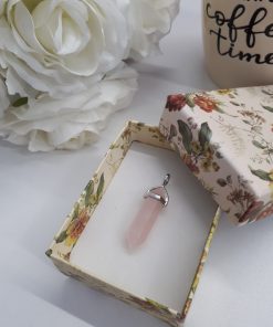 gifts for healing crystal lovers - gifts for crystal lovers. Rose Quartz Necklace -Rose quartz necklace point pendant