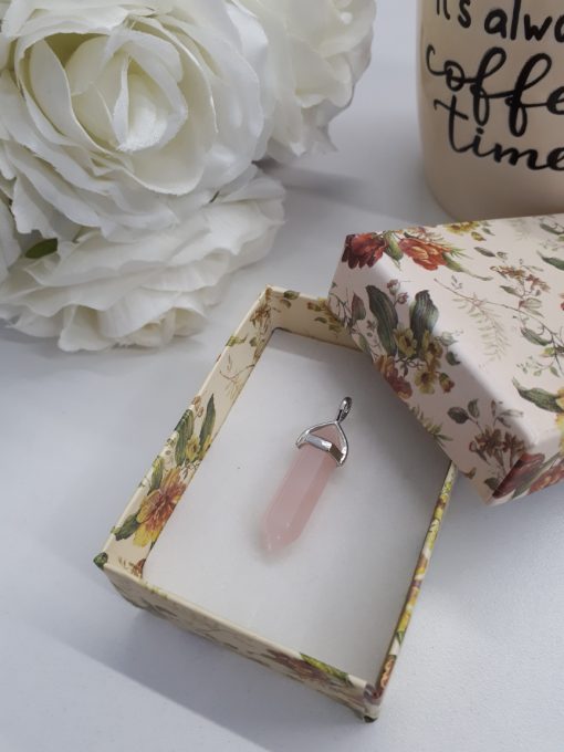 gifts for healing crystal lovers - gifts for crystal lovers. Rose Quartz Necklace -Rose quartz necklace point pendant