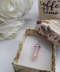 gifts for healing crystal lovers - gifts for crystal lovers. Rose Quartz Necklace -Rose quartz necklace point pendant