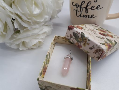 gifts for healing crystal lovers - gifts for crystal lovers. Rose Quartz Necklace -Rose quartz necklace point pendant