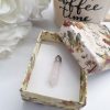 gifts for healing crystal lovers - gifts for crystal lovers. Rose Quartz Necklace -Rose quartz necklace raw point pendant