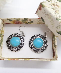 Turquoise Earrings. Boho Turquoise Dangle Earrings – Turquoise Jewelry set. healing crystal drop earrings, healing crystal earrings
