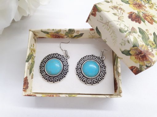anxiety reducing stone - anxiety earrings stone gift. Turquoise Earrings set – Turquoise Jewelry set