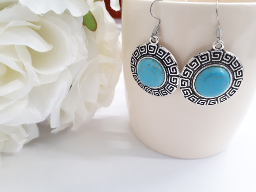 Turquoise Earrings. Boho Turquoise Dangle Earrings – Turquoise Jewelry set. healing crystal drop earrings, healing crystal earrings