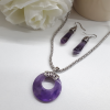 Amethyst earrings and necklace set. Crown chakra stones and crystals - crystals for grounding Crown chakra