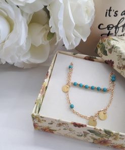 archangel protection necklace, aura protection necklace, best protection necklace. Turquoise Layered Necklace – Turquoise gold Multi Strand Necklace