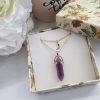 Amethyst Point Pendant Necklace – Multi Strand Necklace Point