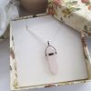 The unconditional love stone rose quartz pendant necklace - Rose Quartz pendant for Women