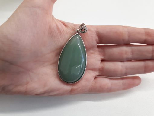 Green Fluorite Jewelry Set – Fluorite Pendant. Fluorite teardrop Necklace For Woman