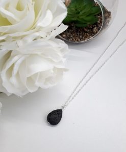 Fertility stone necklace, fertility stone to buy. Black Lava Stone Necklace – Lava Stone Pendant, Essential Oil Diffuser Jewelry