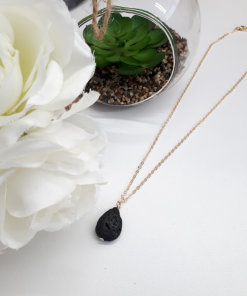 Fertility stone necklace, fertility stone to buy. Black Lava Stone Necklace – Lava Stone Pendant, Essential Oil Diffuser Jewelry