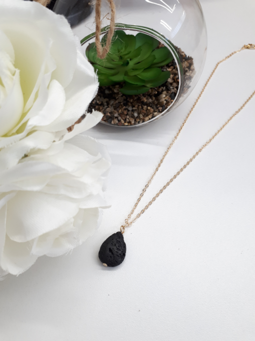 Fertility stone necklace, fertility stone to buy. Black Lava Stone Necklace – Lava Stone Pendant, Essential Oil Diffuser Jewelry