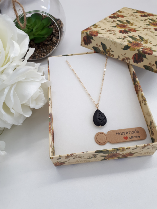 Fertility stone necklace, fertility stone to buy. Black Lava Stone Necklace – Lava Stone Pendant, Essential Oil Diffuser Jewelry