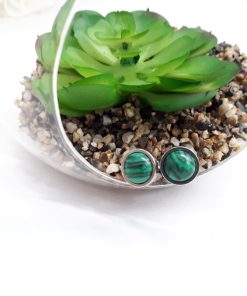 Crystal for spirit protection, Crystal for spiritual protection. Malachite Jewelry Set – Malachite studs Earring