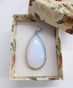 Opal Pendant Necklace – Crystal necklace, Gemstone Pendant, Opal Jewelry, Opal Teardrop Pendant, Opal Jewelry For Woman