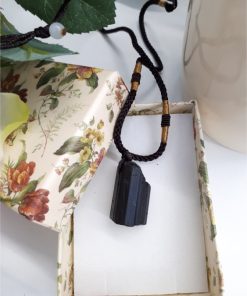 Black Tourmaline necklace pendant - Black Tourmaline Necklace