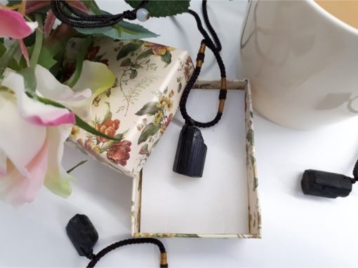 Black Tourmaline necklace pendant - Black Tourmaline Necklace-4