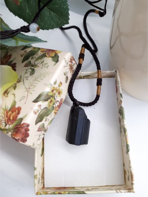 Black Tourmaline necklace pendant - Black Tourmaline Necklace