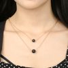 Black Lava Stone Essential Oil Perfume Diffuser Pendant Necklace Charms Jewelry Women