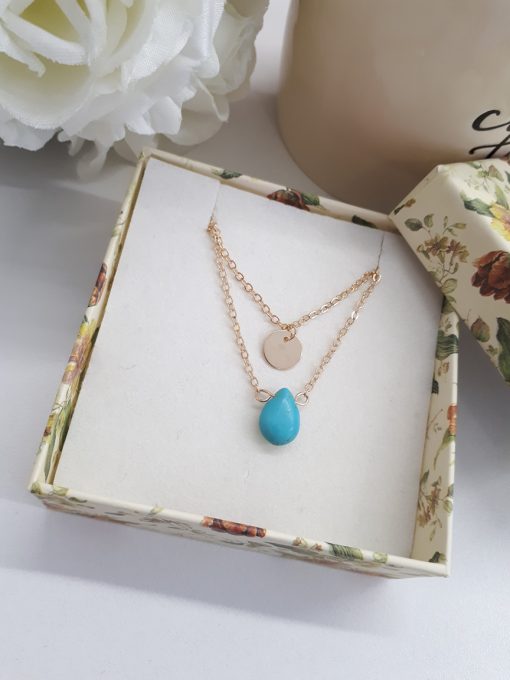 Crystals to calm the mind, healing crystal for calmness. Turquoise Layered Necklace – Turquoise gold Multi Strand Necklace