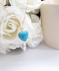 Crystal stones calming, crystal to calm the mind. Heart Gold Turquoise Necklace – Heart Pendant Necklace