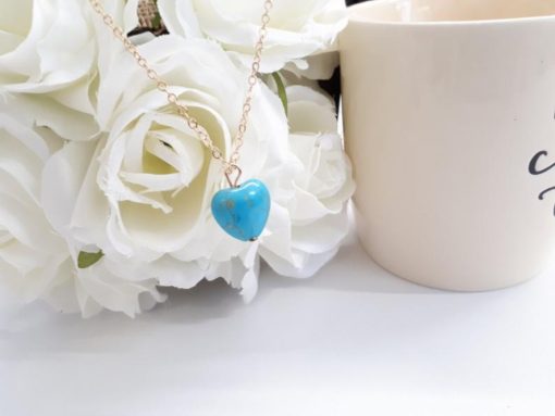 Crystal stones calming, crystal to calm the mind. Heart Gold Turquoise Necklace – Heart Pendant Necklace