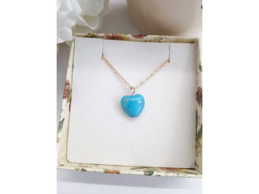 Crystal stones calming, crystal to calm the mind. Heart Gold Turquoise Necklace – Heart Pendant Necklace