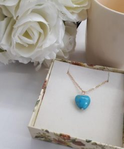 Crystal stones calming, crystal to calm the mind. Heart Gold Turquoise Necklace – Heart Pendant Necklace