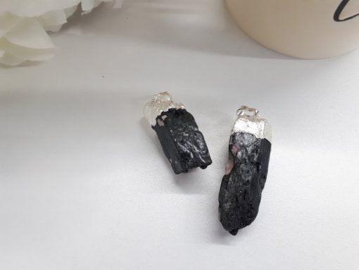 black tourmaline pendant for sale. evil eye protection stone pendant. Tourmaline pendant necklace. Black Tourmaline necklace crystal jewelry gift