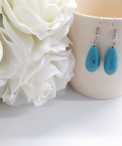 Reiki earrings studs, reiki healing earrings, reiki healing magic earrings. Teardrop Turquoise Earrings – Sterling Silver Turquoise Dangle Earrings
