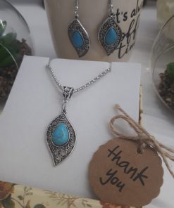 EMF protection pendant, emf protection pendants. Genuine Turquoise Earrings and Necklace – Blue Stone Dangle Earrings December Birthstone Jewelry