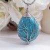 Turquoise tree of life pendant. Turquoise tree of life gift stone for Protection & Chakra healing