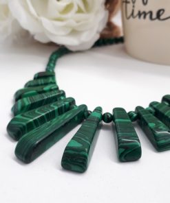 Malachite Statement Necklace for protection and prevent negative energies