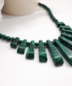 Malachite Statement Necklace for protection and prevent negative energies