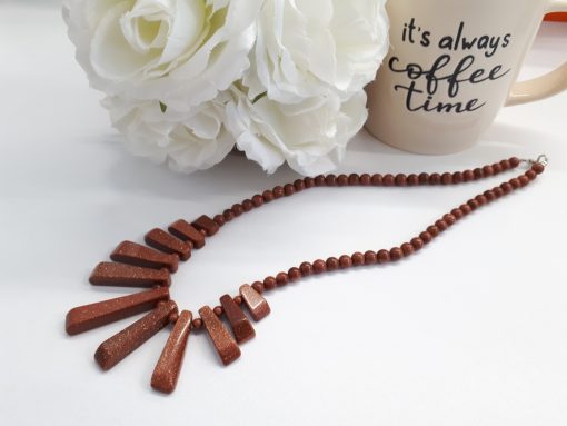 Sand stone Statement necklace - Jewelry for removing negative energies and attracting positive energies