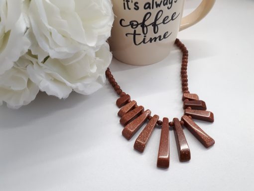 Sand stone Statement necklace - Jewelry for removing negative energies and attracting positive energies