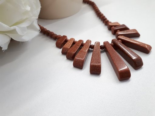 Sand stone Statement necklace - Jewelry for removing negative energies and attracting positive energies